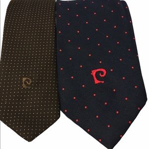 Vintage Pierre Cardin Neckties Imported Polyester